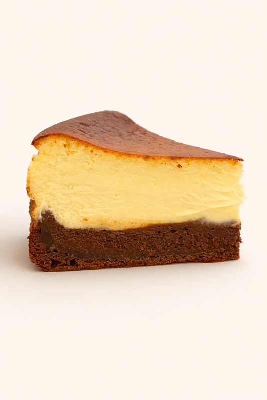 Cheesecake Basque, base brownie - 8 personnes